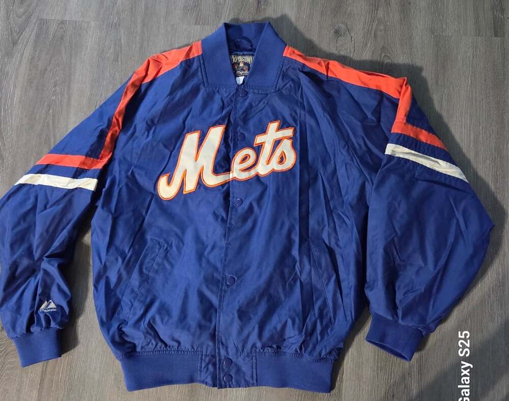 Majestic New York Mets Cooperstown Collection Jacket Size L 1969 Champions
